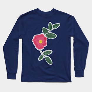 California Wild Rose Wildflower Long Sleeve T-Shirt